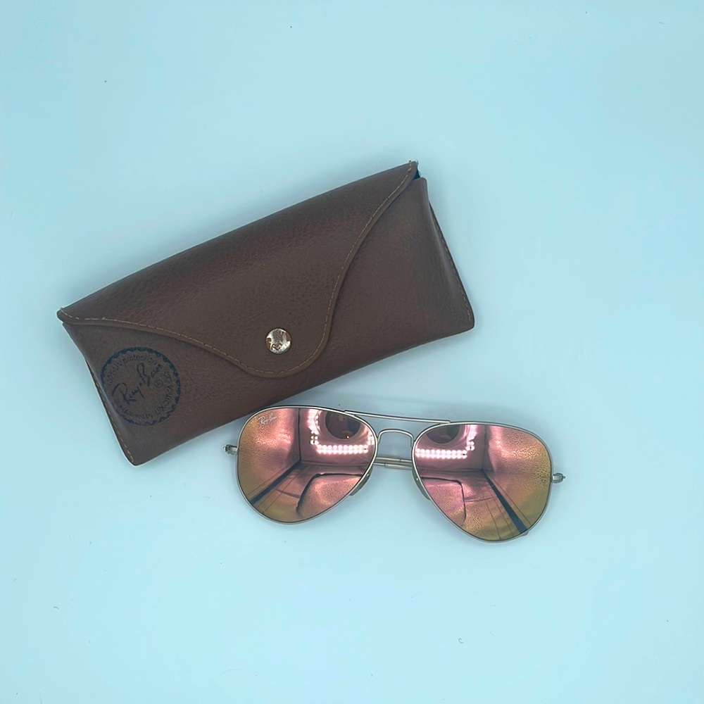 Ray Ban Pink Chrome Aviators